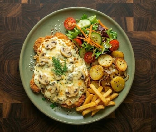 Putenschnitzel mit Champignons