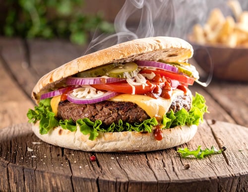 Hamburger in Kebab Brot