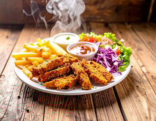 Vegan Chicken Crispy Strips Teller