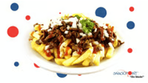 Topa deluxe (gyros) menu + 2 jubleumzegels