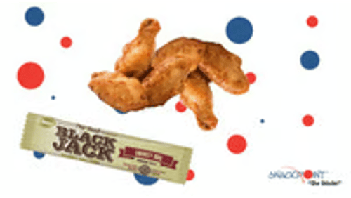 4 crispy chicken wings met  BBQ saus