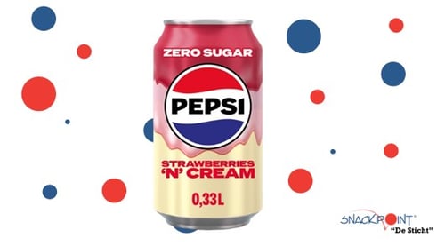 Pepsi zero sugar Strawberry 'n' Cream NIEUW