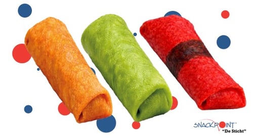 3 verschillende snack loempia's
