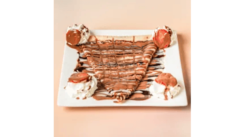 Crêpe aardbei en chocola