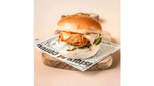 Crispy chicken burger