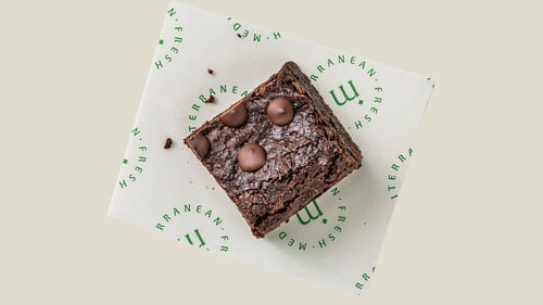 Fudgy tahini brownie