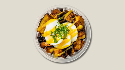 Aubergine and egg - with amba