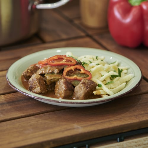 Rindergulasch mit Paprika