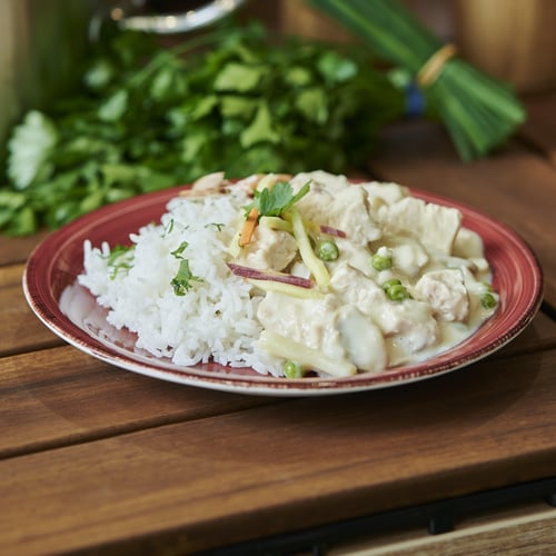 Cremiges Hühnerfrikassee