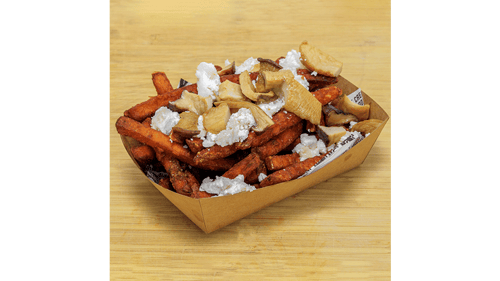 Sweet potatoes goat cheese mushrooms