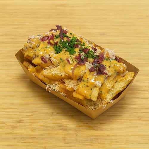 Grilled chicken parmesan fries