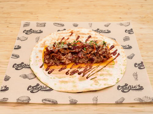 Texas pulled pork wrap