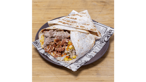 Texas pulled pork wrap