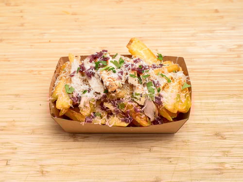 Grilled chicken parmesan fries