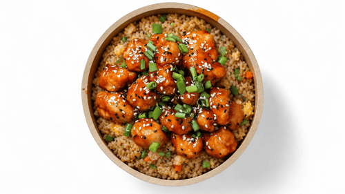 Creamy Sriracha Chicken Rice (Fried)
