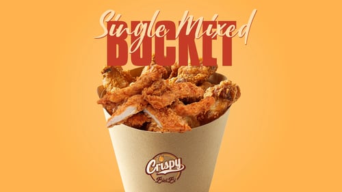 Single Mix Crispy Bucket (8 Wings, 3 Tenders)