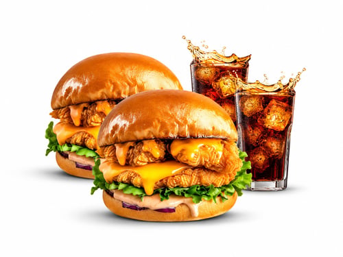 2x Double Burger + 2 Getränke 