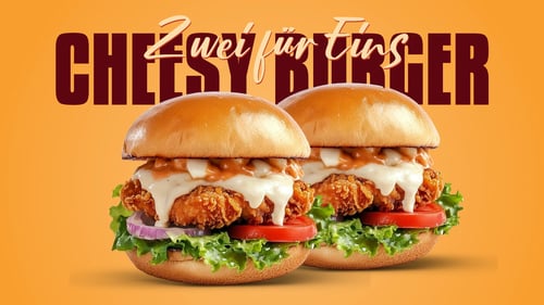 Zwei für Eins Cheesy Burger