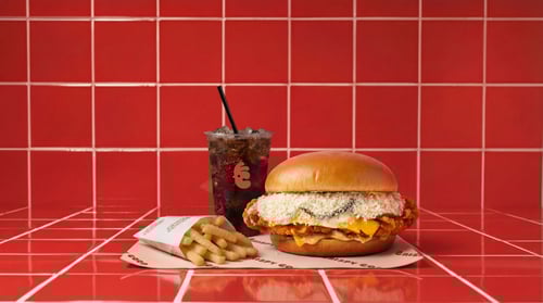 Coop Garlic Parm Burger Menü