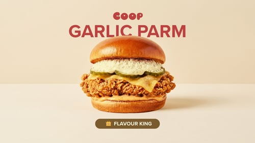 Coop Garlic Parm Burger