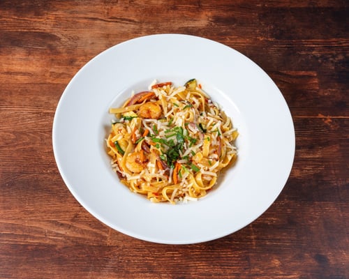 Pasta Sweet Chilli Gambas