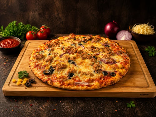 Pizza Oliven & Mais Klein, ø 24cm