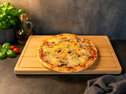 Pizza Salami, Schinken & Champignons Klein, ø 24cm