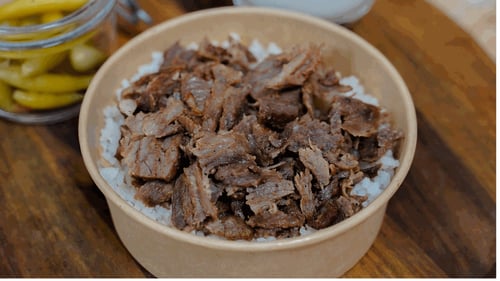 Yaprak Doner with rice