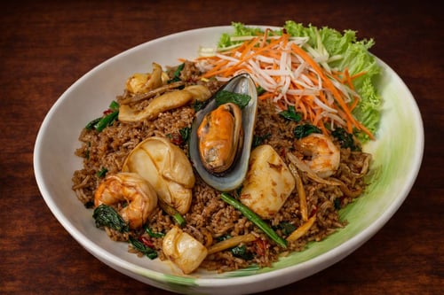 33. Pad Kiemao Reis Mit Meeresfrüchte 