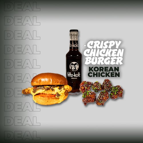 Crispy chicken X Korean fried chicken.