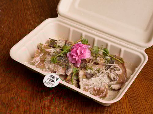 Hausgemachte Ravioli mit Steinpilz