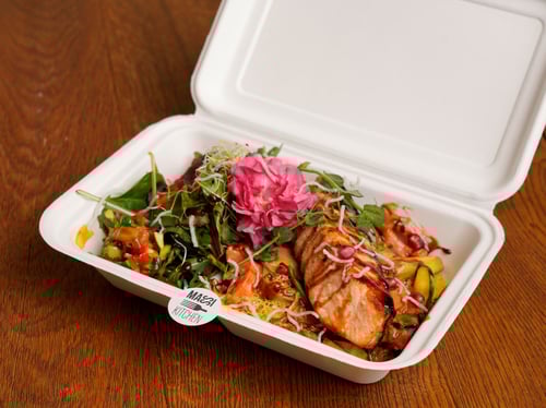 Gegrilltes Lachssteak