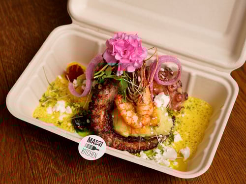 Gegrillter Oktopus & Black-Tiger-Garnelen