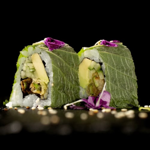 Green Vegan Shisho Roll