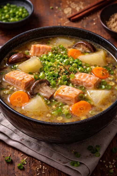 Sanpeijiru (Japanese Salmon Soup)