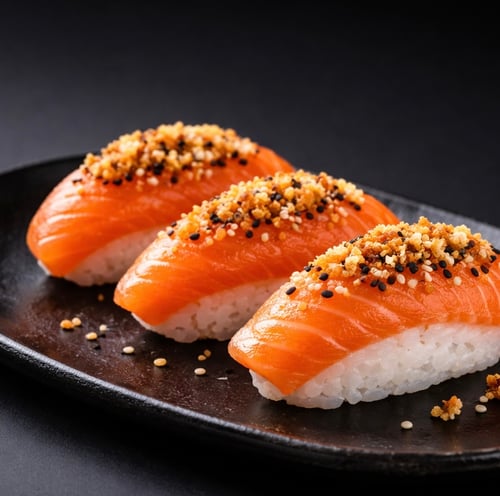 Butter Crunchy Lachs Nigiri