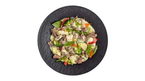 Grüner Curry mit Garnelen