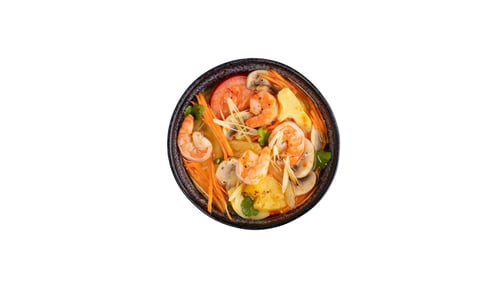 Tom-Yam-Suppe mit Garnelen