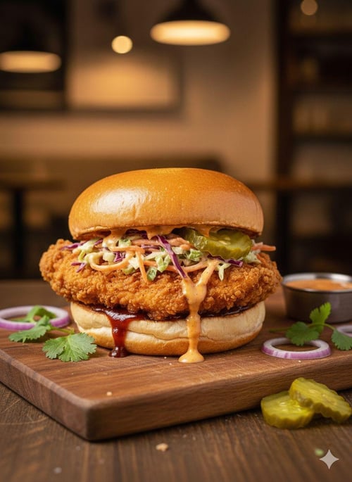 Korean Coleslaw Chickenburger