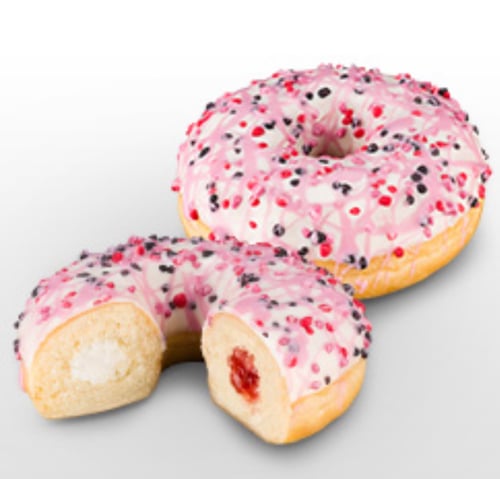 Raspberry Donut Cheesecake