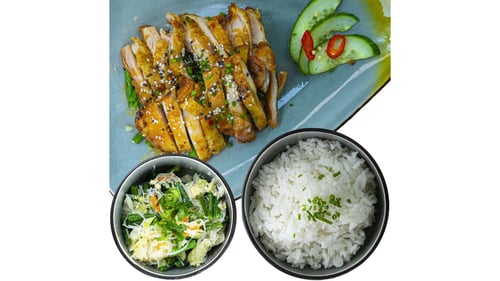 Teriyaki kip en Orak arik