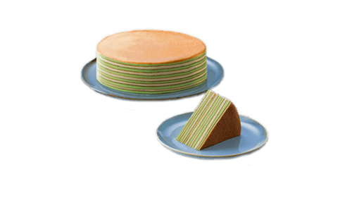 Spekkoek puntje - groen