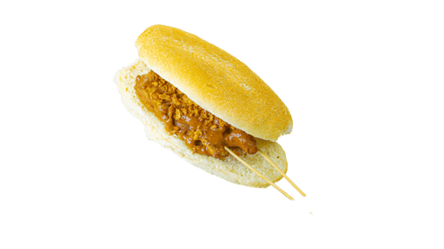 Broodje kipsaté (2 stokjes)