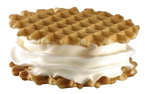 wafel met softijs