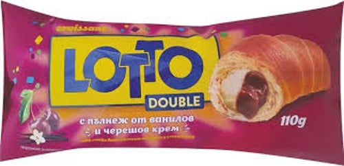 Croissant lotto dubbelvulling vanille end kerst crème 110g