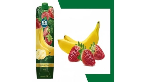 Aardbeien- en bananensap 1l