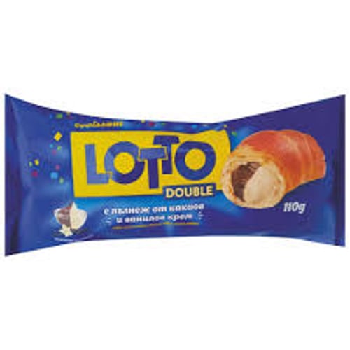 Croissant lotto met dubbel voeding, vanille en cacao 110g