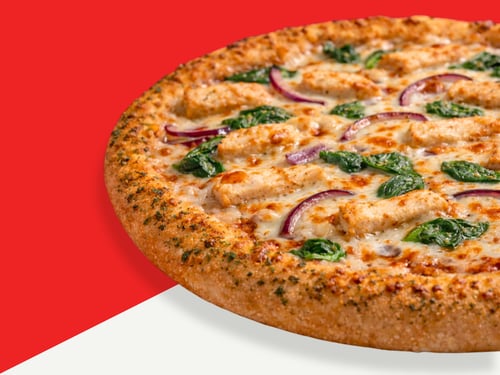 Garlic Chicken & Spinach Pizza