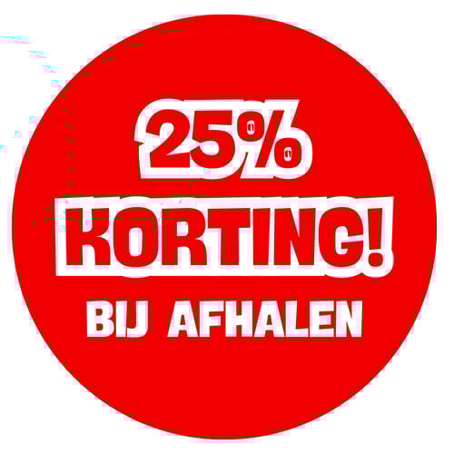 25% korting op elke 2e pasta!