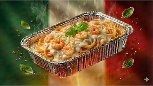 Pasta Scampi mit Rahmsauce